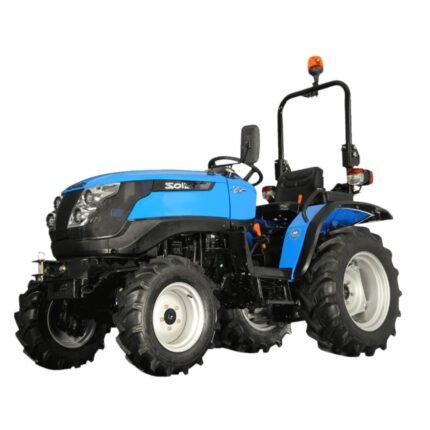 Tracteur 4 roues motrices SOLIS 26 HST roues agraires à voiles réglables 650×12 et 280/70R18.